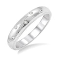 1/20 Ctw Round Cut Diamond Wedding band in Sterling Silver