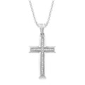 Blossom Kestrel Silver Cross Diamond Fashion Pendant