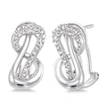 1/20 Ctw Round Cut Diamond Earrings in Sterling Silver
