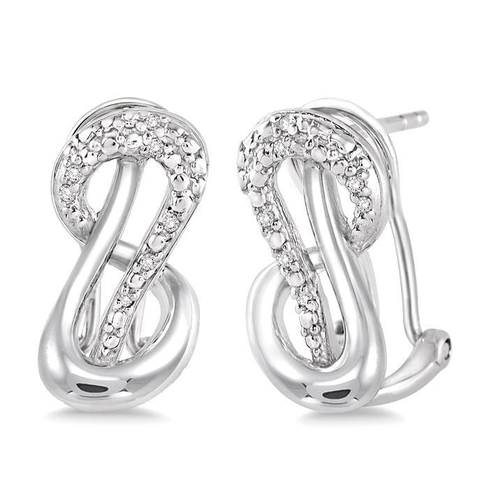 Silver Diamond Fashion Earrings