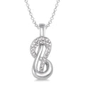 1/20 Ctw Round Cut Diamond Pendant in Sterling Silver with Chain