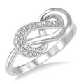 1/20 Ctw Round Cut Diamond Ring in Sterling Silver