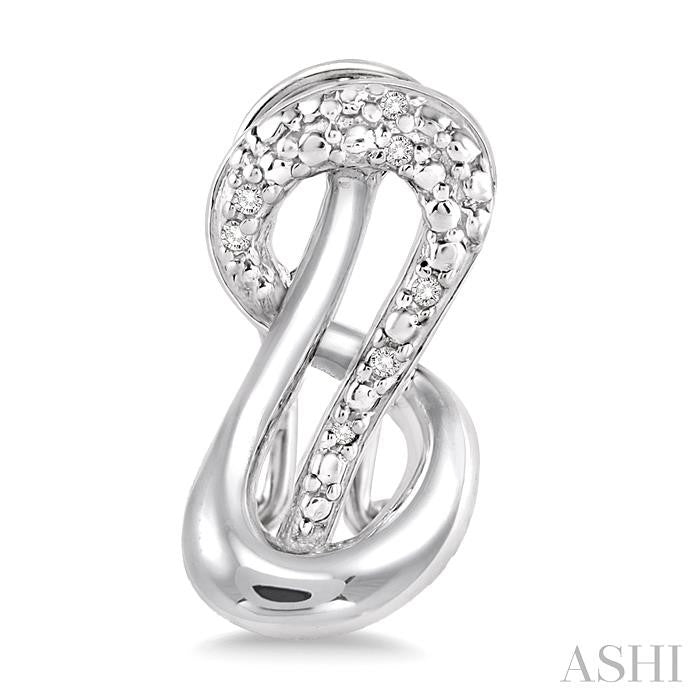1/20 Ctw Round Cut Diamond Earrings in Sterling Silver