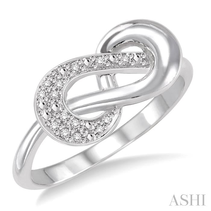 1/20 Ctw Round Cut Diamond Ring in Sterling Silver