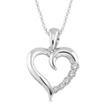 Umbria Xanthe Silver Heart Shape Journey Diamond Fashion Pendant