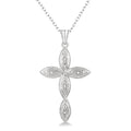Silver Cross Diamond Fashion Pendant