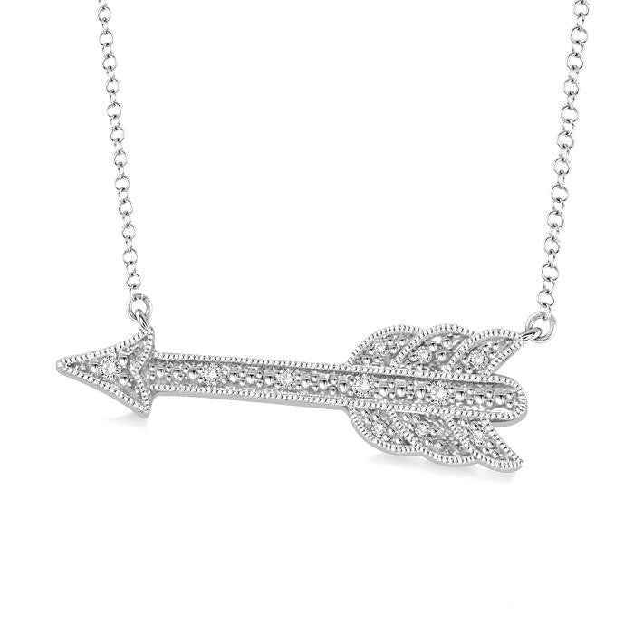 Silver Arrow Diamond Fashion Pendant