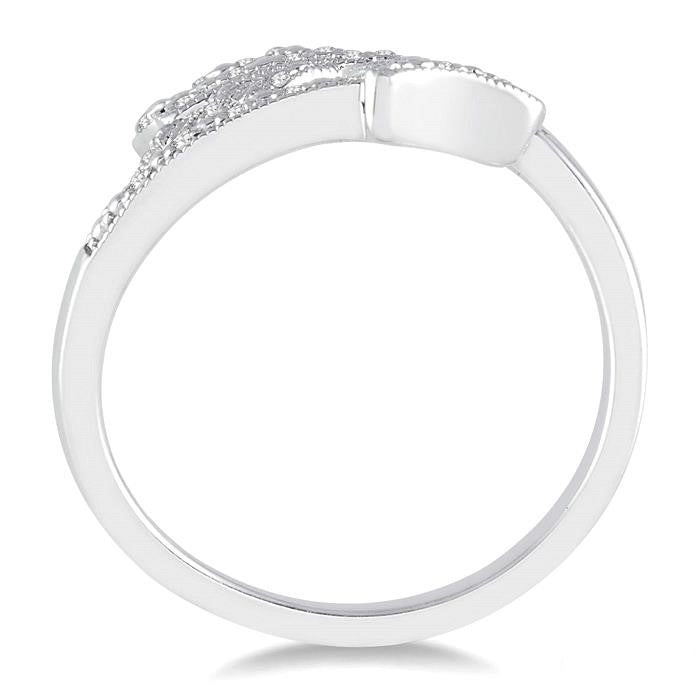 Silver Arrow Diamond Fashion Open Ring