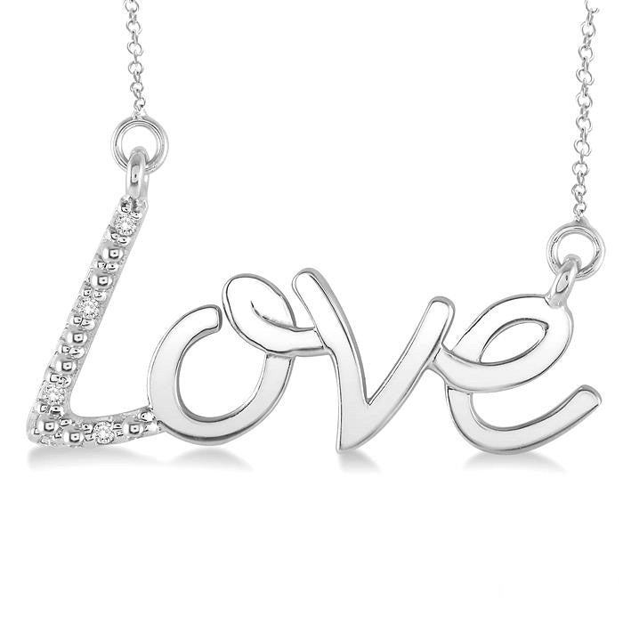 Kestrel Starling Silver Love Diamond Fashion Pendant
