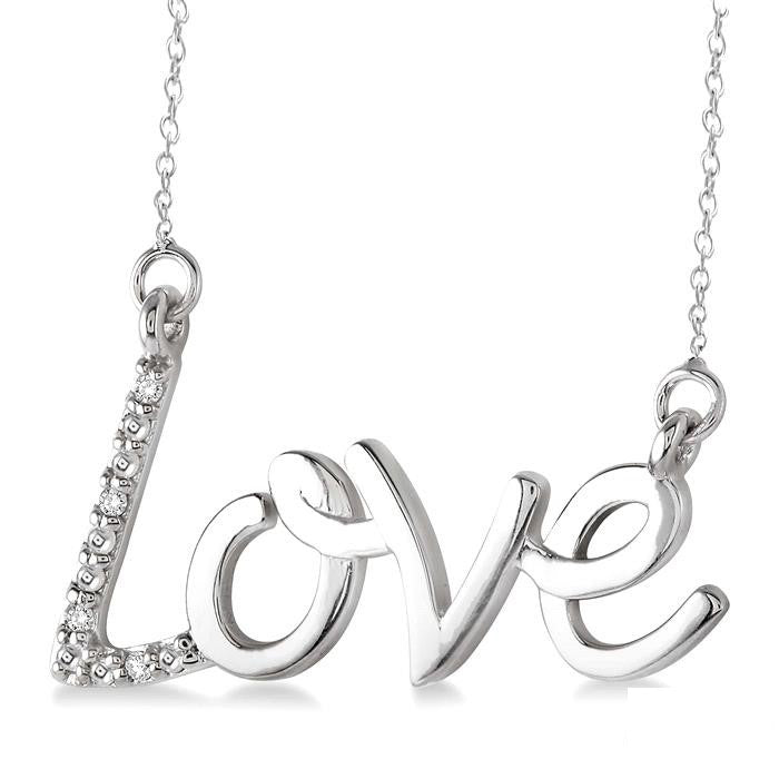 Kestrel Starling Silver Love Diamond Fashion Pendant
