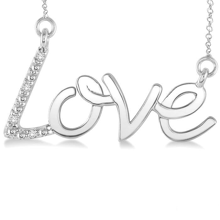 Kestrel Starling Silver Love Diamond Fashion Pendant