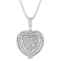 Silver Heart Shape Diamond Fashion Pendant