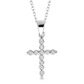 Silver Cross Petite Diamond Fashion Pendant