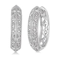 1/20 Ctw Round Cut Diamond Fashion Earrings in Sterling Silver