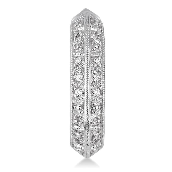 1/20 Ctw Round Cut Diamond Fashion Earrings in Sterling Silver