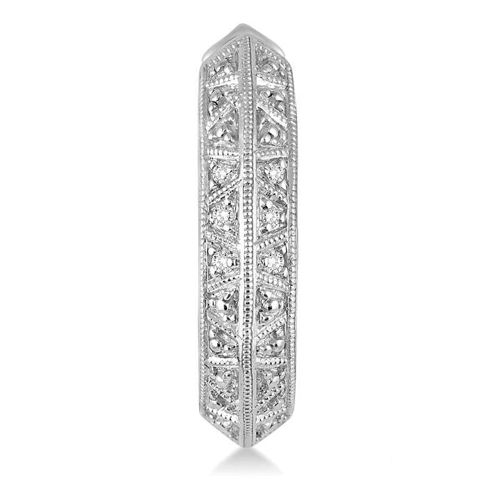 Silver Diamond Earrings