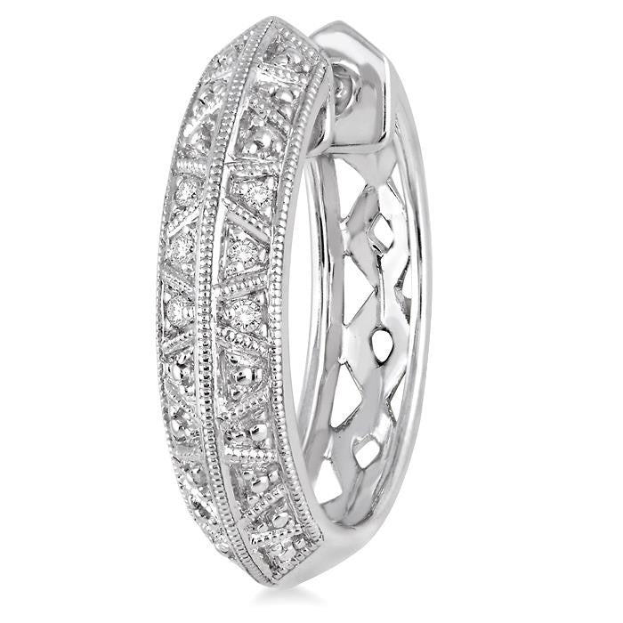 1/20 Ctw Round Cut Diamond Fashion Earrings in Sterling Silver