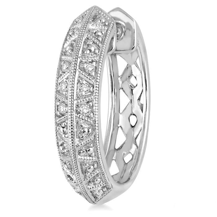 Silver Diamond Earrings