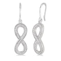 Infinity Shape Silver Diamond Fashion Earrings
