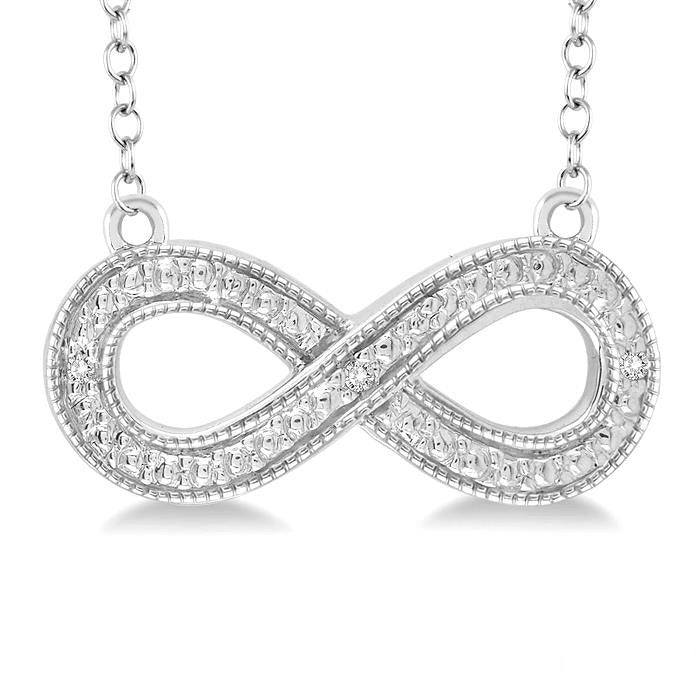 Silver Infinity Diamond Fashion Pendant