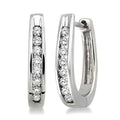 Silver Diamond Earrings
