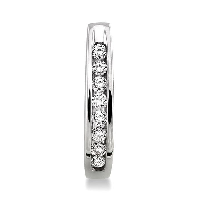 1/4 Ctw Round Cut Diamond Loop Earrings in Sterling Silver