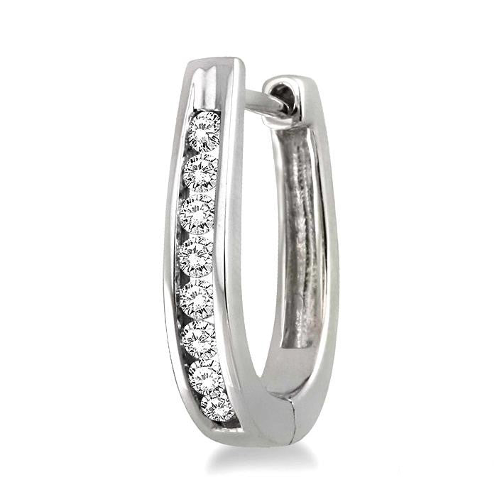 Silver Diamond Earrings