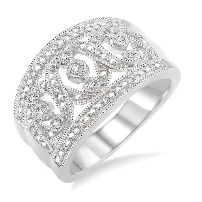 Silver Diamond Fashion Ring
