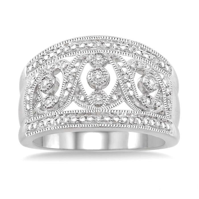 Silver Diamond Fashion Ring