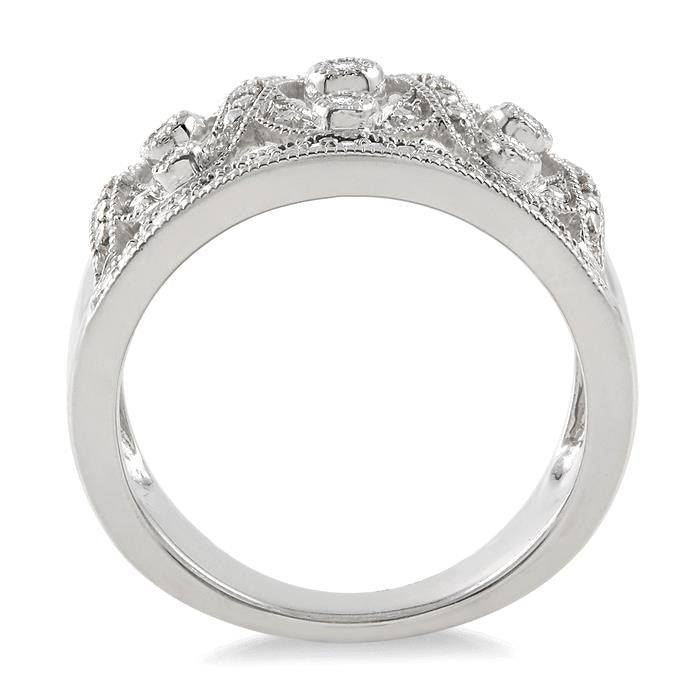 1/6 Ctw Round Cut Diamond Fashion Ring in Sterling Silver