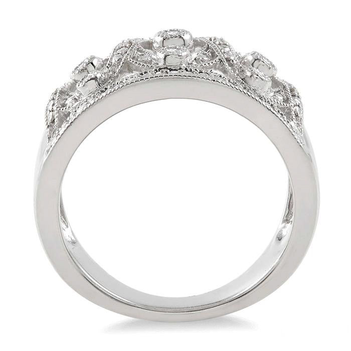 Silver Diamond Fashion Ring