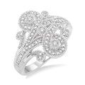1/6 Ctw Round Cut Diamond Fashion Ring in Sterling Silver