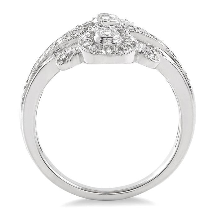 1/6 Ctw Round Cut Diamond Fashion Ring in Sterling Silver