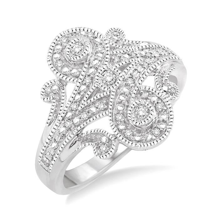 Silver Diamond Fashion Ring