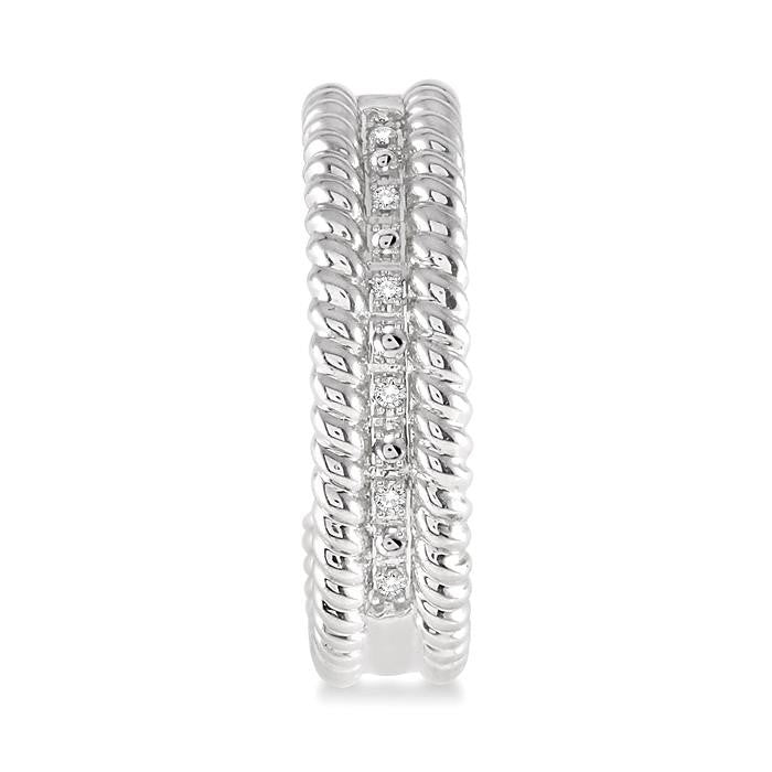 1/20 Ctw Round Cut Diamond Fashion Earrings in Sterling Silver