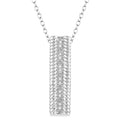 1/20 Ctw Round Cut Diamond Rope Pendant in Sterling Silver with chain