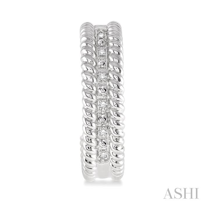 1/20 Ctw Round Cut Diamond Fashion Earrings in Sterling Silver
