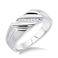 Silver Men's Diamond Ring