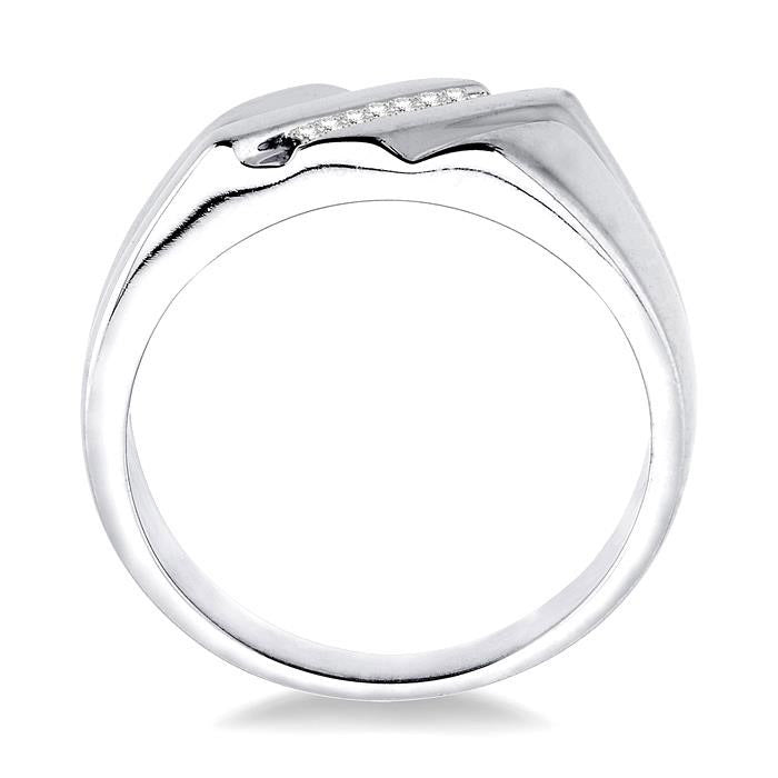 Silver Men's Diamond Ring