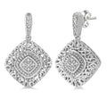 Silver Diamond Earrings