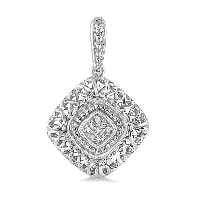 Silver Diamond Earrings