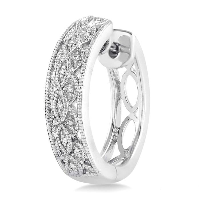 Silver Diamond Earrings