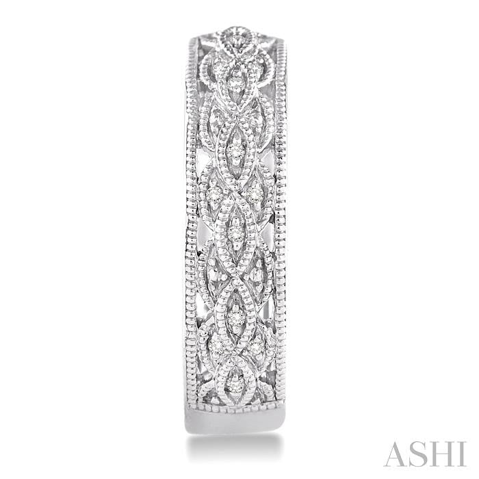 1/10 Ctw Round Cut Diamond Vintage Earrings in Sterling Silver