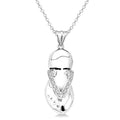 Silver Flip Flop Diamond Fashion Pendant
