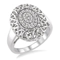 1/20 Ctw Round Cut Diamond Fashion Ring in Sterling Silver