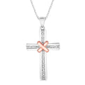 Silver Cross Diamond Fashion Pendant