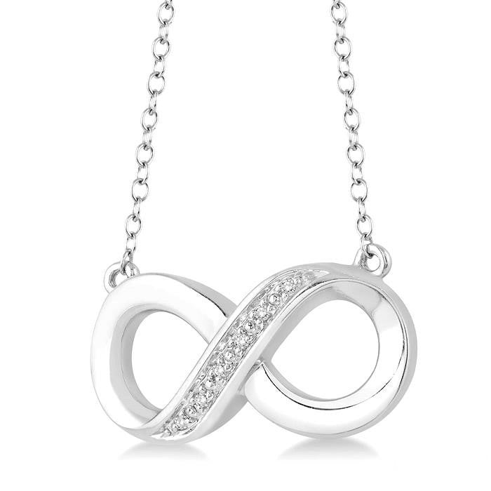 Silver Infinity Diamond Fashion Pendant