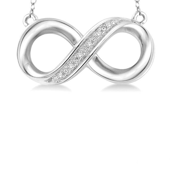 Silver Infinity Diamond Fashion Pendant