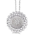 1/50 Ctw Round Cut Diamond Pendant in Sterling Silver with Chain