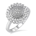 1/50 Ctw Round Cut Diamond Ring in Sterling Silver